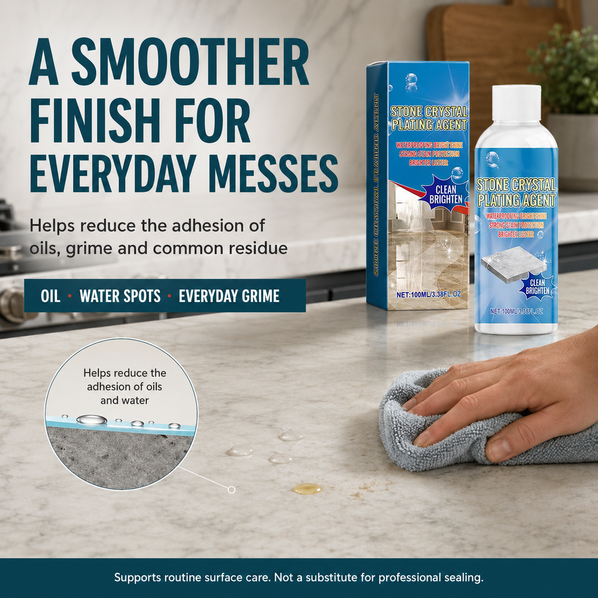 Stone Countertop Scratch Repair & Crystal Plating Agent