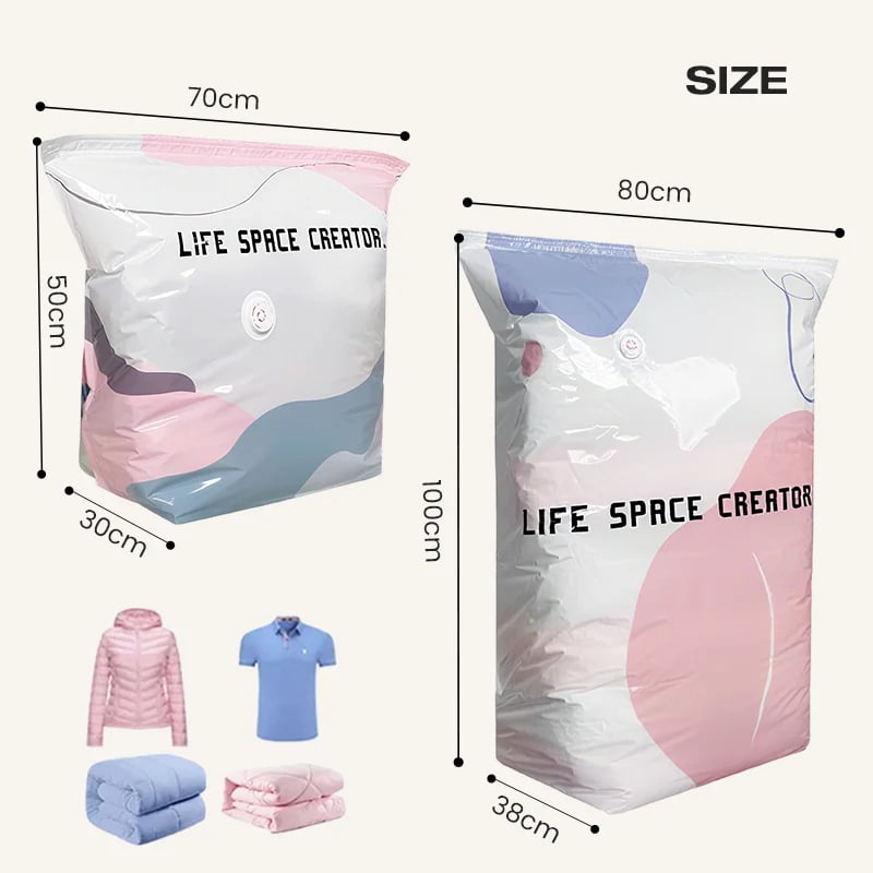 📦 Large-Capacity Vacuum Bags – No Pump Needed! 💨✨