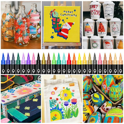 🔥Last Day Promotion-49%OFF - Dual Tip Acrylic Paint Pen Marker - 24/48Colors