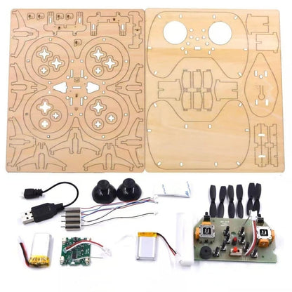 Kit de construcción de dron de madera DIY para niños