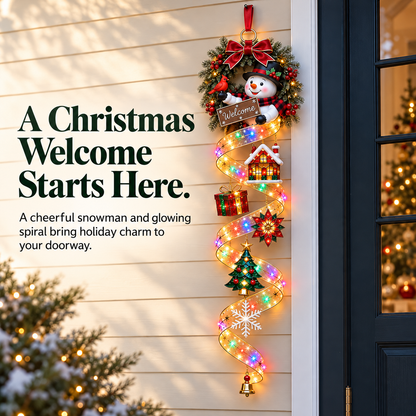 🎄 Light-Up Snowman Christmas Hanging Decoration – A Festive Welcome, Day & Night