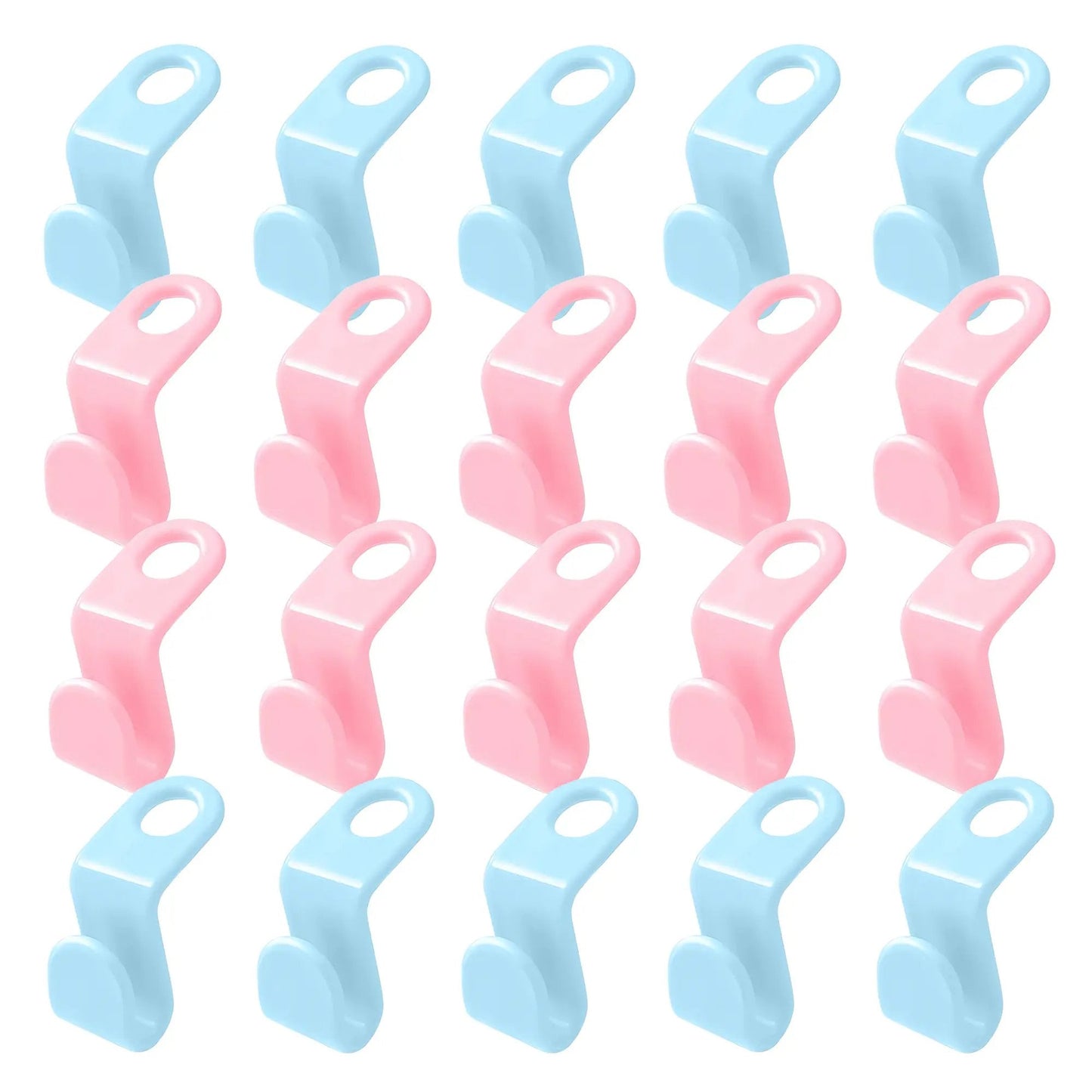 Space Saving Hangers Connector Hooks 20 Counts, High Load-bearing Clothes Hanger Connector Hooks, Hooks for Hangers