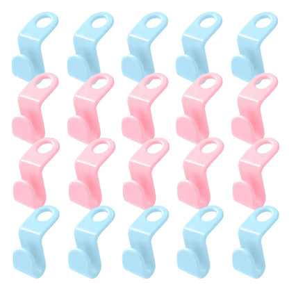 Space Saving Hangers Connector Hooks 20 Counts, High Load-bearing Clothes Hanger Connector Hooks, Hooks for Hangers