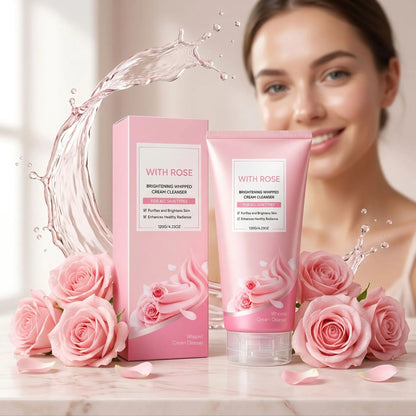 🌹Rose Brightening Gentle Facial Cleanser ✨ Rich Foam Hydrating Daily Face Wash For Morning & Night