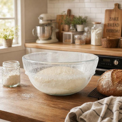 🔥LAST DAY SALE 50% OFF-100Pcs Medium Reusable Elastic Plastic Bowl Covers - Kitchen Bread Proofing,