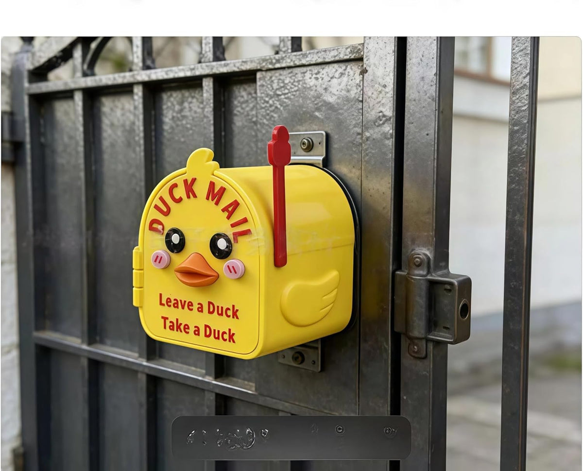3D Printed Magnetic Cruising Ducks Mailbox Wall Mounted Mini Box with 2 Mini Ducks