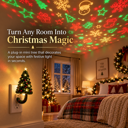 【 Limited 5% discount🎄& Free Shipping🎁】Christmas Tree Projector Night Light✨