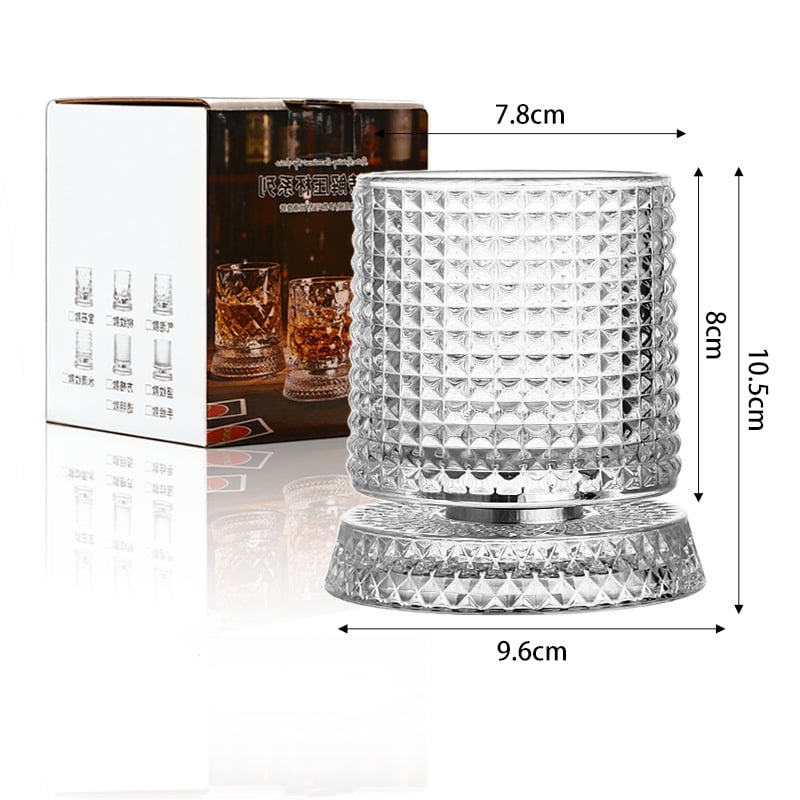 Luxury 360° Spinning Crystal Glass, elegant European-style bar supplies and gifts.