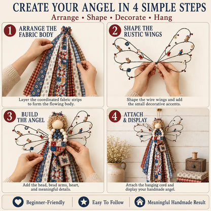 🔥This Week 50% OFF - Angel Fabric Hanging DIY Kit - Stitch a Little Blessing That Stays Forever