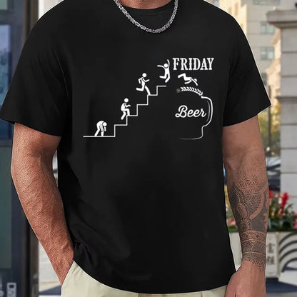 🍻 Weekday Mood Beer Graphic Tee | Funny Working Week Humour Shirt For Pub & Weekend Lovers