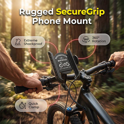 Bike Phone Mount – Secure Lock & One-Handed Quick Release
