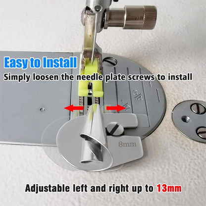 🧵8 PCS Stainless Steel Rolled Hemmer Foot Set | 3mm-10mm Sewing Hemming Guide