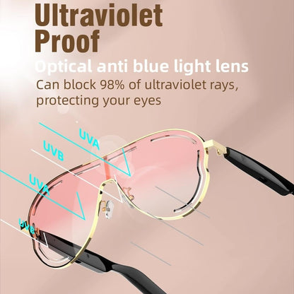 💕Hot sale 45% OFF😎 Smart Bluetooth 5.4 Audio Sunglasses – Open-Ear, UV & Blue Light Protection