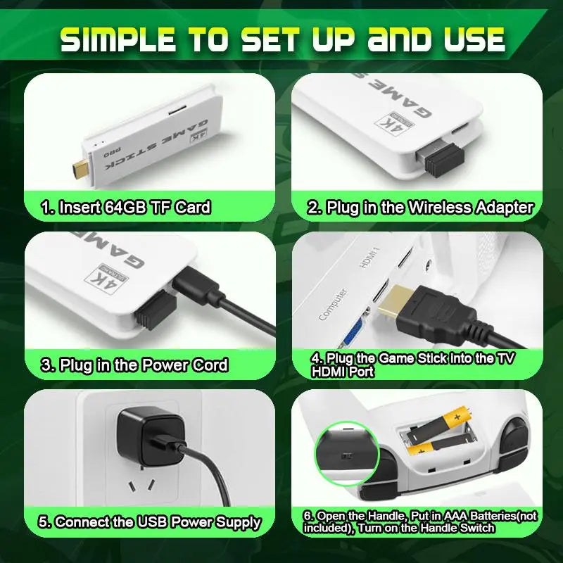 La consola de juegos retro de 2026 es compatible con videojuegos clásicos 4K HDMI, tiene 23 emuladores integrados y cuenta con más de 40.000 juegos. Es una consola plug-and-play equipada con un controlador dual mejorado.