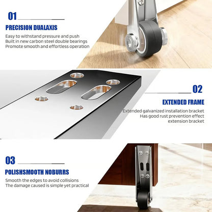 Vertical Track Roller Wheel, Heavy Duty 110LBS Sliding Door Bottom Guide