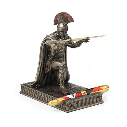 💯  🔥Greece commander statue desk decoration pen holder（15*10*6CM）