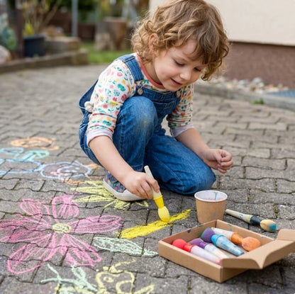 🌈Outdoor Sidewalk Chalk Paint Brush Set | Paint in the Brushes – Just Add Water✨🎨