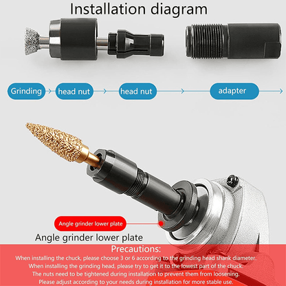 🔥Angle Grinder Conversion Accessoriest - Fits 100mm/4' Grinders (M10x1.5 Thread)