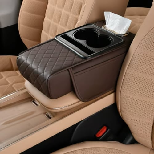 Multifunctional PU Leather Car Armrest Box Mat