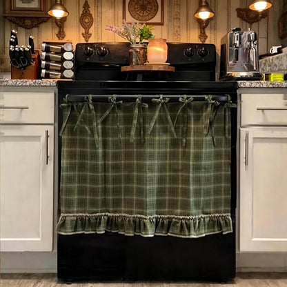 🧺 Handmade Oven Skirts | Farmhouse Kitchen Décor🔒 Heat-Resistant | 🎀 Effortless Install | ✨ Hide Clutter & Elevate Style