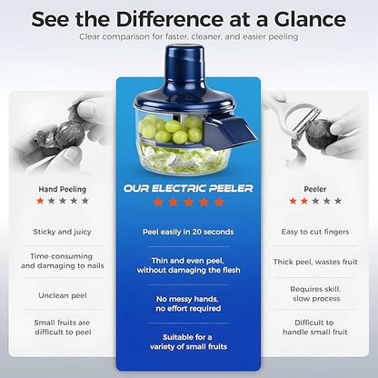 Electric Garlic & Cherry Tomato Peeler | Effortless Skin Removal Tool