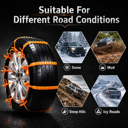 🎉50%OFF✨10 Pcs Winter Car Snow Chains Universal Anti-Skid Tire Chain ❄️