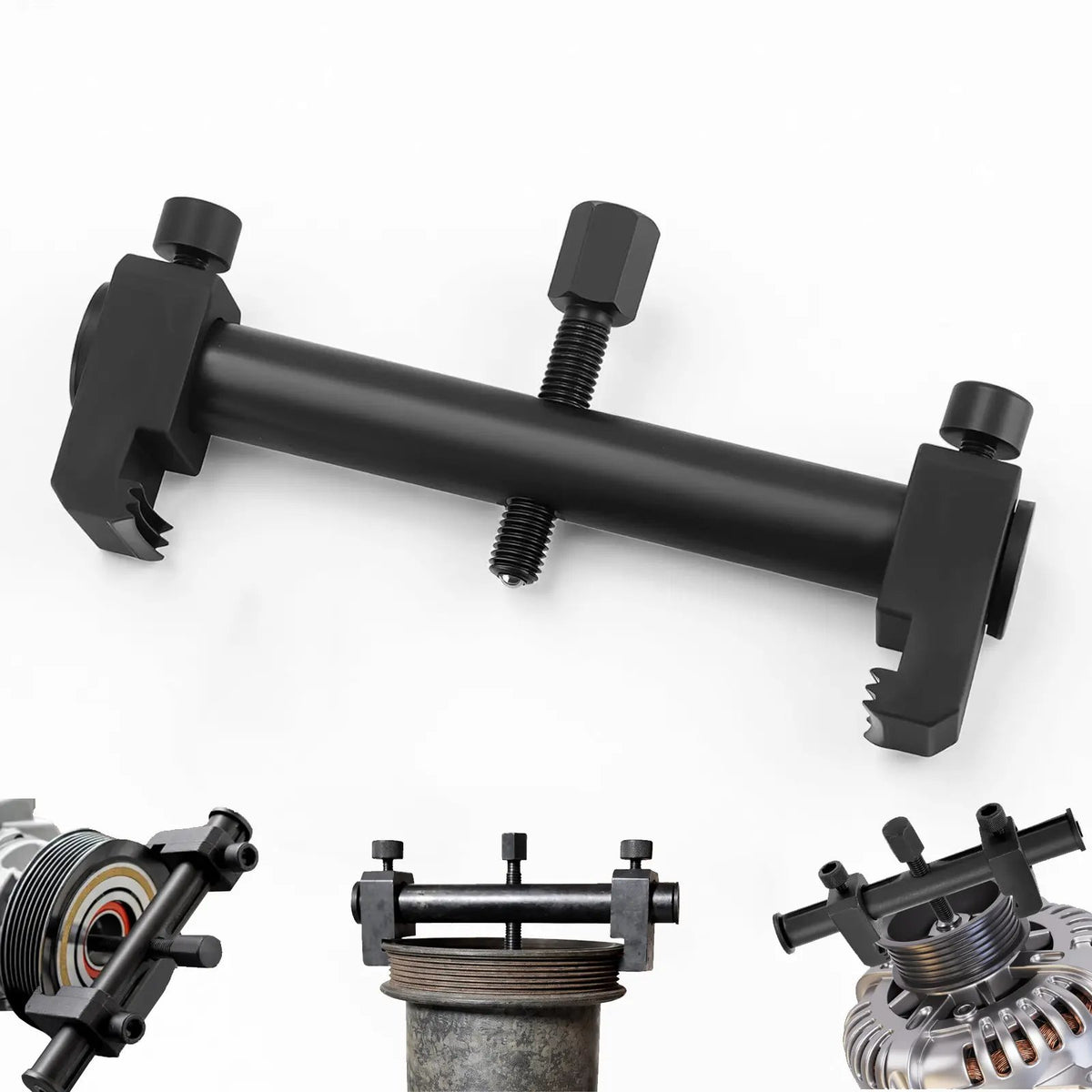 Universal Ribbed Drive Pulley Crankshaft Remover Tool Adjustable Puller for A/C Unit Water Pumps Automotive