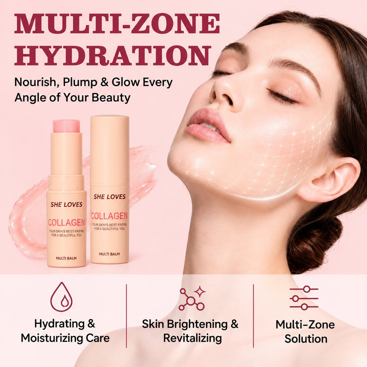 【🎉LAST DAY BUY 1 GET 1 PACKS🎉】Multi‑Collagen 4‑in‑1 Balm Stick | Anti‑Aging Dewy Glow Moisturizer