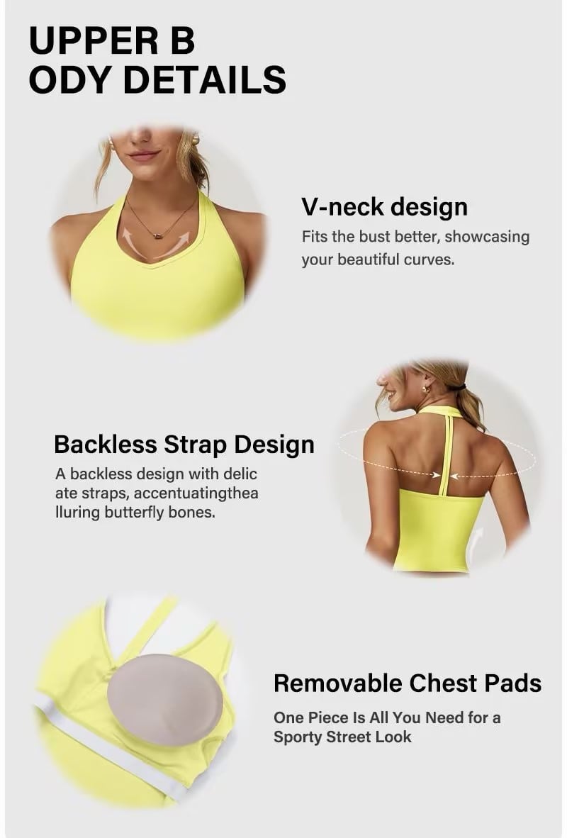 ⚡Grandes Ofertas 49% DTO🔥Conjuntos deportivos de 2 piezas para mujer - Chándal ajustado de poliéster-seda con estilo veraniego