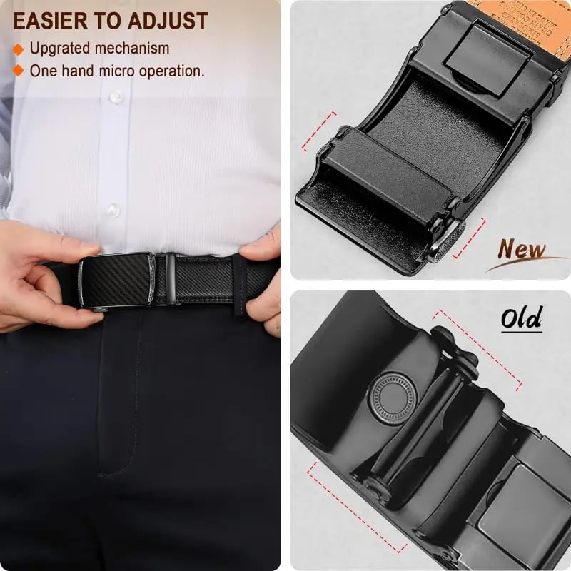 🔥Leather Ratchet Belt With Adjustable Buckle