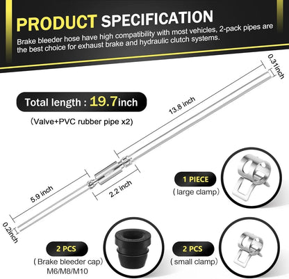 💥 Brake Bleeder Hose Kit – Easy One-Person Bleeding