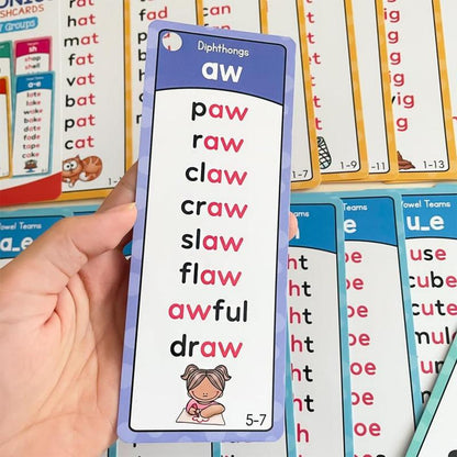🔥Phonics Word Cards 117 Sound Groups 900+ Rhyming Words Preschool English Discovery Joy