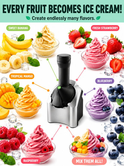 Fully Automatic Ice Cream Maker, Homemade Ice Cream at the Touch of a Button – Guaranteed Foolproof