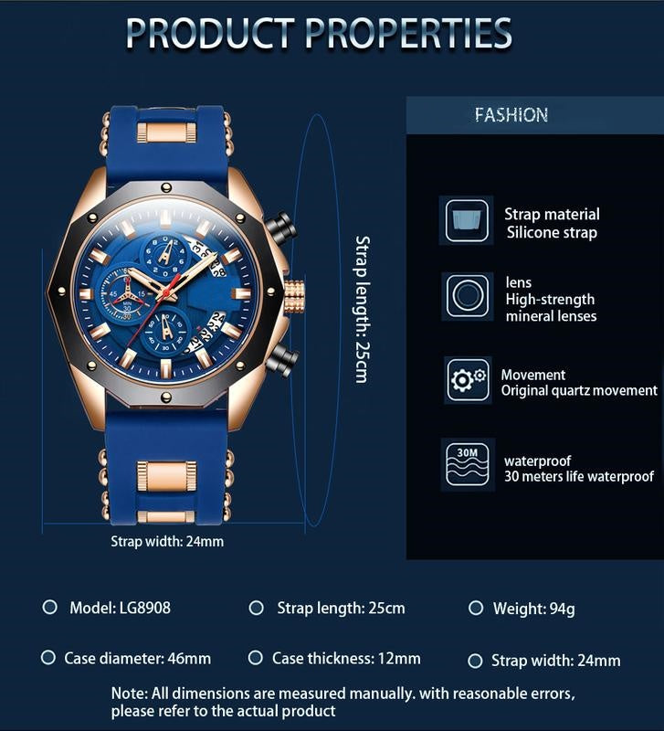 ⏳🔥LIMITED-TIME 50% OFF! ⏰Men's Outdoor Waterproof Sport Quartz Watch – Chronograph function, durable & water-resistant – Perfect for sports, travel & daily wear 🏃‍♂️