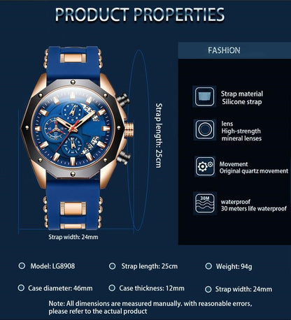 ⏳🔥LIMITED-TIME 50% OFF! ⏰Men's Outdoor Waterproof Sport Quartz Watch – Chronograph function, durable & water-resistant – Perfect for sports, travel & daily wear 🏃‍♂️