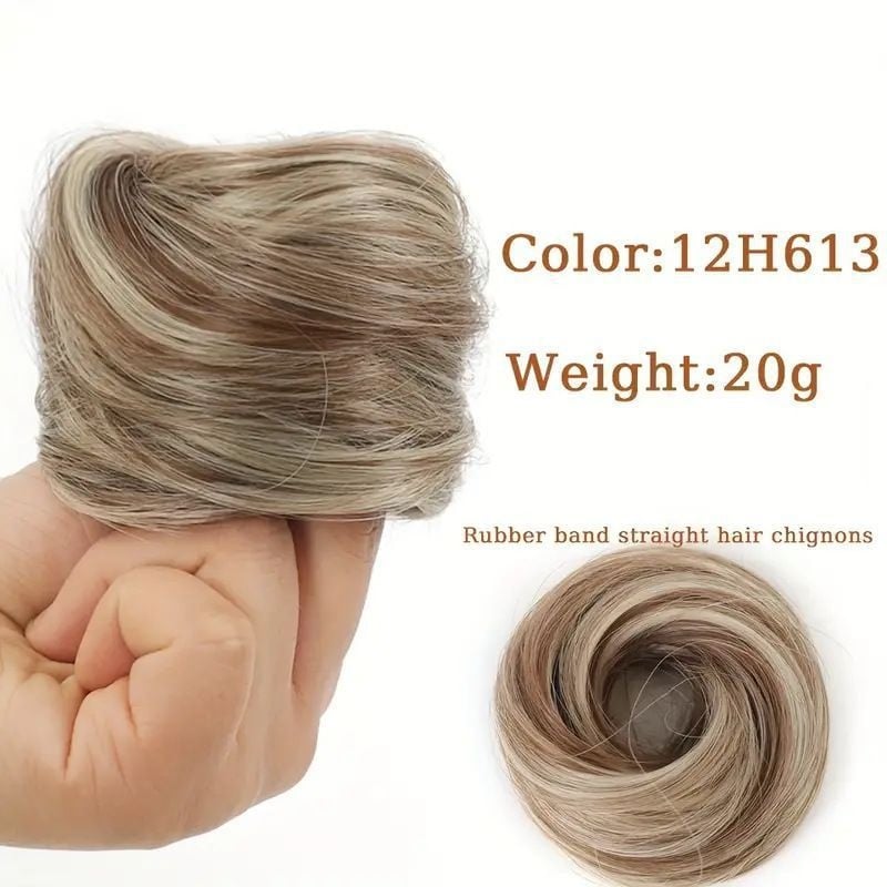 Cropped hair wig hair tie — —✨ Ideal for Everyday Wear, Scrunchie Base