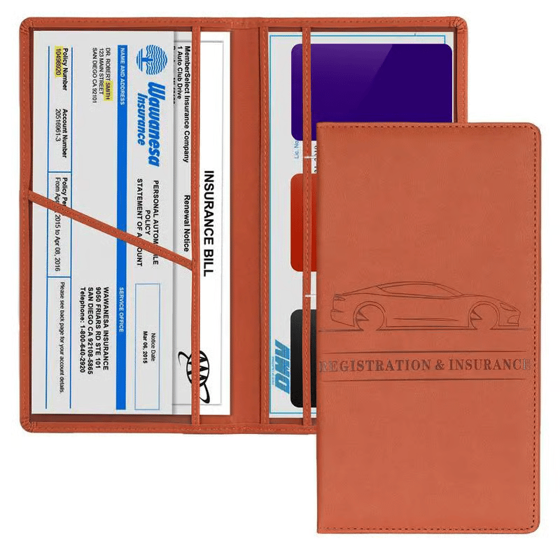 Porta Tarjetas de Registro y Seguro de Coche