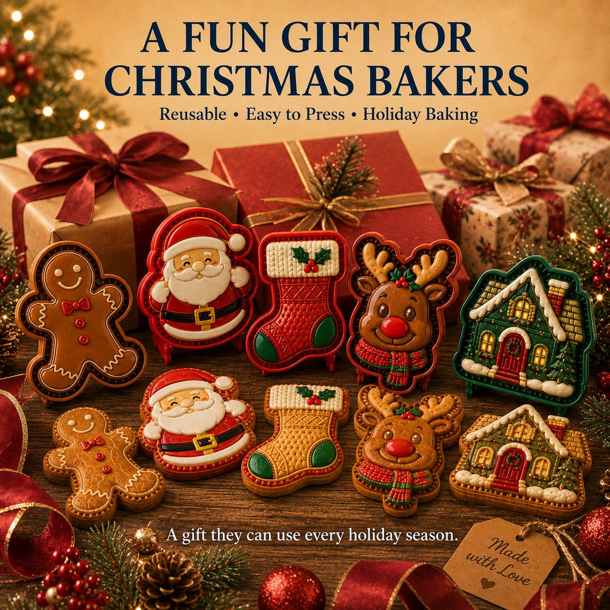 🔥🔥Only $14.99 Last Day Promotion!✨ 🎄16-Design Christmas Mini Pie Mold Collection 🥧