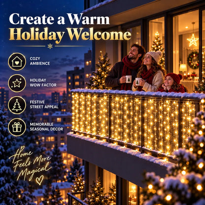 🎄Christmas Early Sale 60% OFF 💡Smart RGB Pixel Curtain Lights – App-Controlled Animated Holiday Display for Balcony & Window Decor