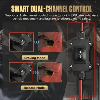 🔥Herramienta Universal de Desbloqueo de Emergencia para Freno de Estacionamiento Eléctrico (EPB) – Fusible de 40A y Control Bidireccional Adelante/Atrás para Freno de Estacionamiento Electrónico