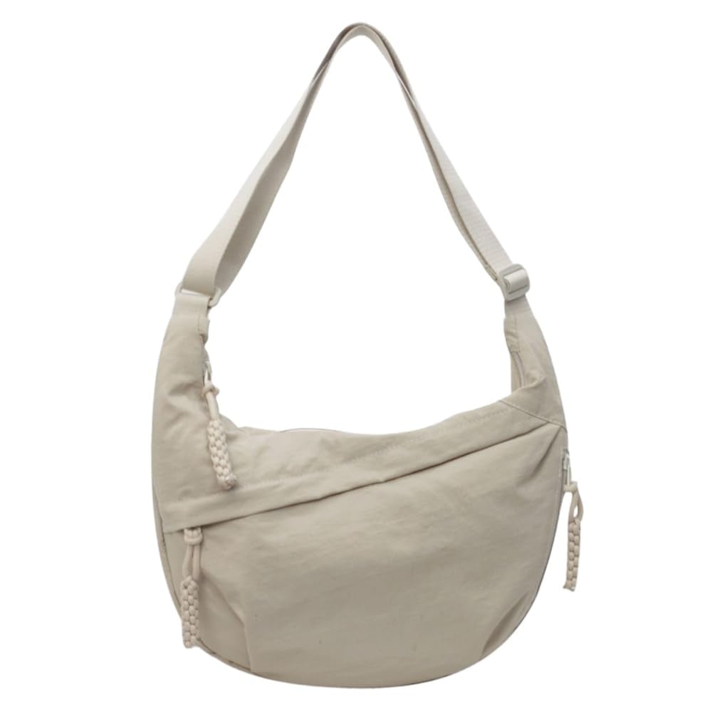 🏆5k sold this week!👜Women's Fashion Plain Color Nylon Crossbody Hobo Bag