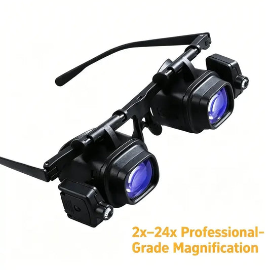 🔬 ¡49% DE DESCUENTO POR TIEMPO LIMITADO! ✨ Gafas Lupa de Precisión con LED – Lentes Intercambiables, Doble LED, Manos Libres 💡