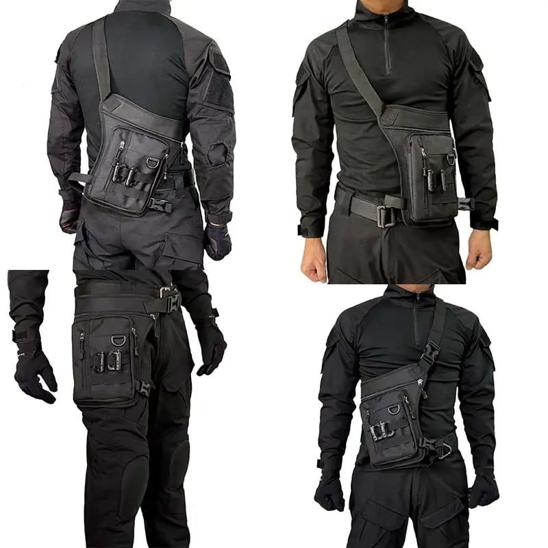 Motorcycle Leg Bag, 17 Inch Multi-Pocket Utility Hip Pack