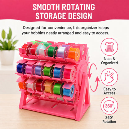 🔥Last Day 49% OFF - 🧵Rotating Bobbin Thread Organizer