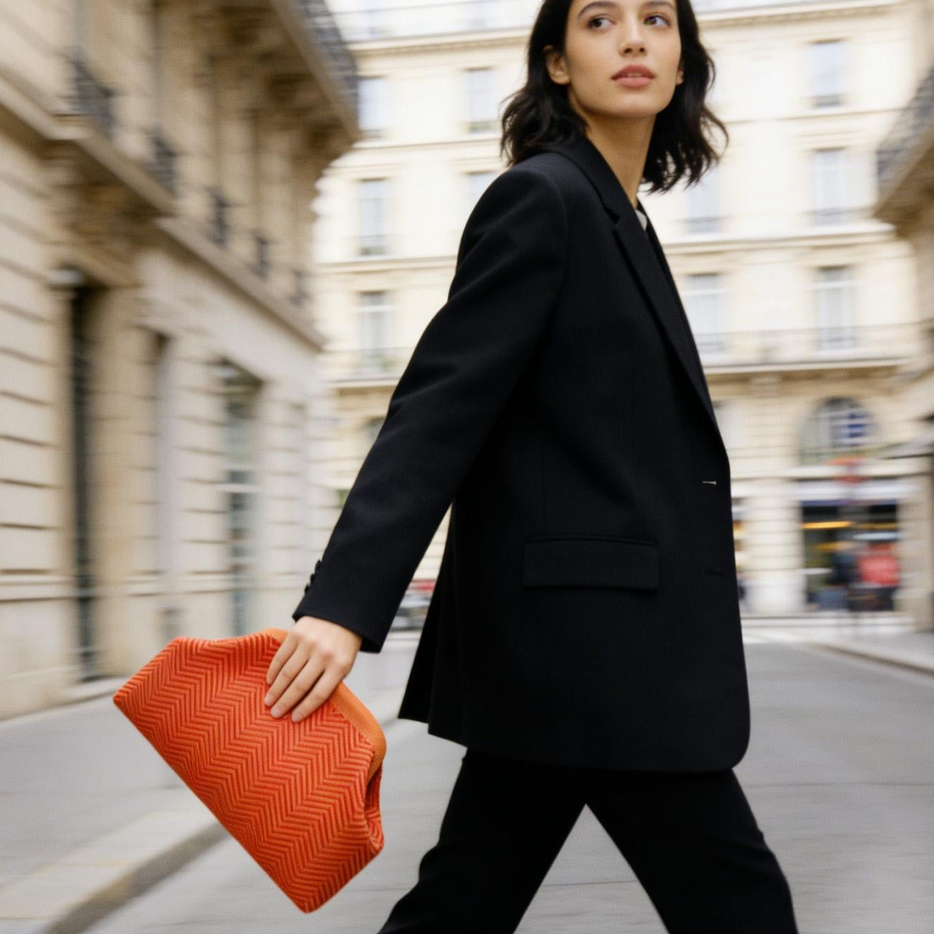 Bolso cruzado en nube a rayas y lunares de diamantes para mujer – Bolso ligero con cierre de clip para el estilo de cada día 👜
