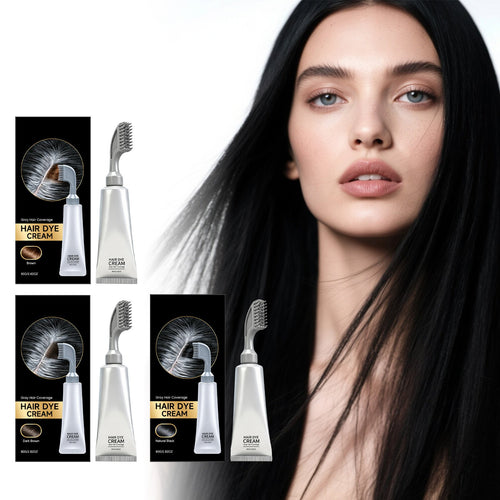 ✨Built‑in Comb Hair Dye Cream🪮Portable At‑Home Hair Color For Even Shiny Hair Touch‑Up