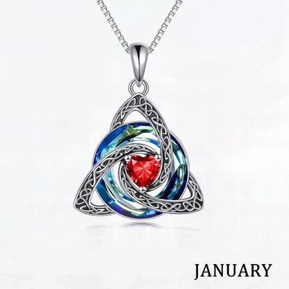 Birthstone Celtic Knot Necklace for Women