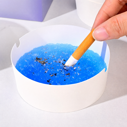 Cenicero Desechable Paquete de 25, Ceniceros Portátiles de Papel Ecológicos con Gel Desodorante sin Humo, para Uso en Interiores y Exteriores, Viajes, Portavasos de Coche, Fiestas y Camping