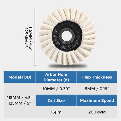 🎁 50% Off for a Limited Time 🎁 ✨ Wool Felt Flap-Style Polishing Disc
