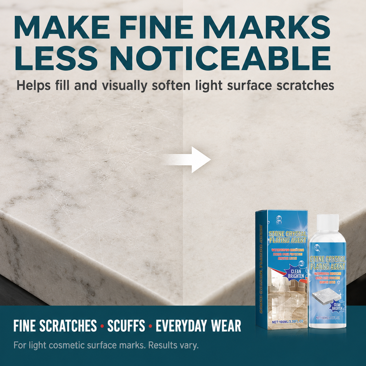 Stone Countertop Scratch Repair & Crystal Plating Agent